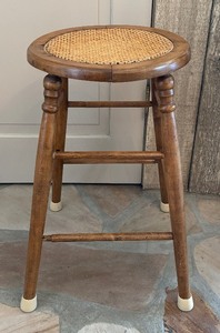 lot 127 image: Vintage Caned Seat Stool