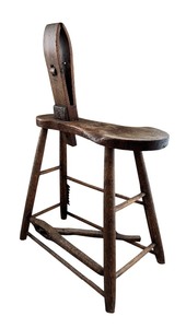 lot 46 image: Antique Tack Bench  Stich Pony  Saddle Makers Bench
