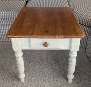 lot 13B image: Farmhouse Style Twist Leg Side Table