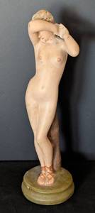 lot 160 image: Vintage Nude Figural Chalkware Sculpture