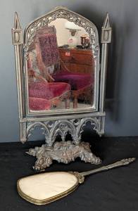lot 198 image: Two Vintage Vanity Mirrors