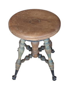 lot 24 image: Antique Claw Foot Piano Stool
