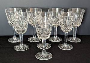 lot 32 image: Waterford Crystal Lismore Wine Glass Set