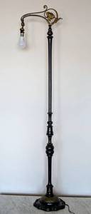 lot 114 image: Vintage Bronze Bridge Lamp