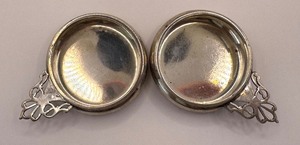 lot 10R image: Pair of Antique Sterling Silver Nut Dishes