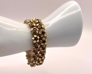 lot 23R image: Vintage Gold Tone and Purple Rhinestone Bracelet