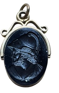 lot 52R image: Vintage Gold Filled Intaglio Carved Pendant
