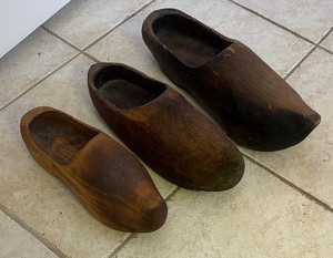 lot 229 image: Trio of Wooden Shoes