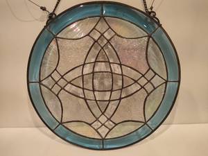 lot 78 image: Round Stained Glass 12 Hanging Decor