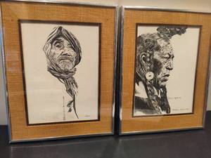 lot 42 image: Dennis Goettl Signed Prints Maria & Blackfoot Medicine Man