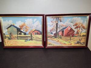 lot 116 image: Watercolor Framed Art Signed D. Matti - Son