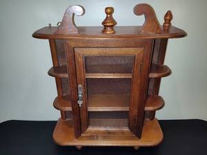 lot 96 image: Small Wood Miniature Display Cabinet