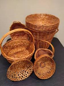 lot 91 image: Lot of Asst Wicker Baskets