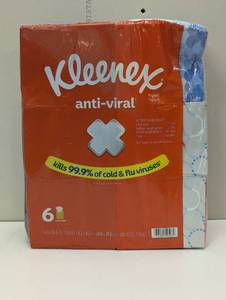 lot 60 image: Kleenex Anti-Viral 3-Ply Facial Tissue - 55ct