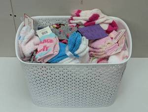 lot 64 image: Big Bin Mixed Socks - Cozy to Ankle - Multi Styles and Sizes