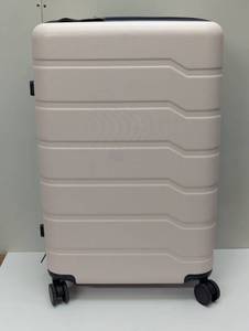 lot 80 image: Hardside Large Checked Spinner Suitcase - Open Story - Pink