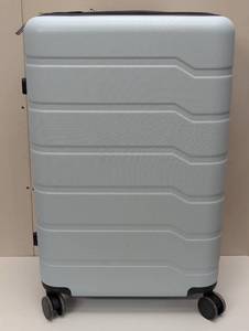 lot 81 image: Hardside Large Checked Spinner Suitcase - Open Story - Muddy Aqua