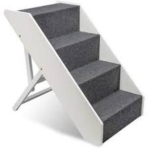lot 9 image: Arf Pets Dog Stairs, Wood Pet Steps for Small & Large Dogs