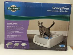 lot 13 image: PetSafe ScoopFree Complete Plus Self-Cleaning Cat Litter Box with Disposable Crystal Litter Tray