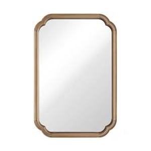 lot 16 image: 24 in. W x 36 in. H Medium Natural Pine Wood Wall Mirror - French Country    Customer Returns See Pictures