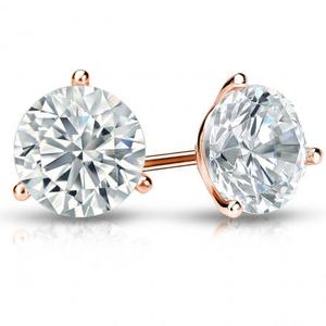 lot 2 image: 12 Carat Diamond Stud Earrings In 14K Gold