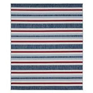 lot 1 image: Hampton Bay Poolside Stripes 6 ft. 6 in. x 9 ft. IndoorOutdoor Area Rug Customer Returns See Pictures