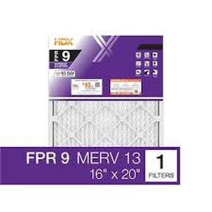 lot 9 image: Lot of HDX 16 in. x 20 in. x 4 in. Honeywell Replacement Pleated Air Filter FPR 9, MERV 13   Customer Returns See Pictures