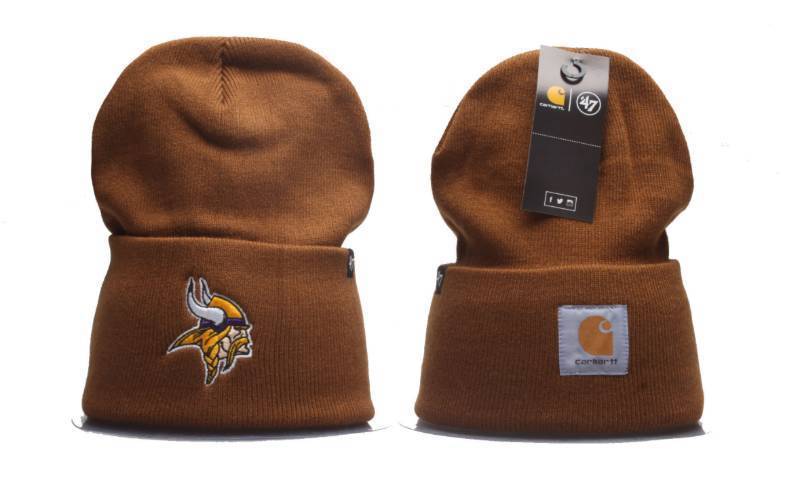 lot 32B image: Brand New Carhartt Minnesota Vikings Embroidered NFL Football Beanie Adult Winter Hat I