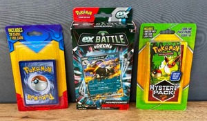 lot 73B image: Brand New Pokmon TCG Mystery Pack of 20 Cards with 1 Foil Card, Pokmon Ex Battle Deck Houndoom Ex and Pokmon TCG Booster Pack with 1 Foil and 1 Code Card N