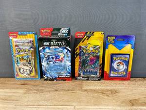 lot 19B image: Brand New Pokemon Trading Cards Pawmot Blister Pack, Greninja exBattle Deck, Silver Tempest Pack and Mystery Pack  N