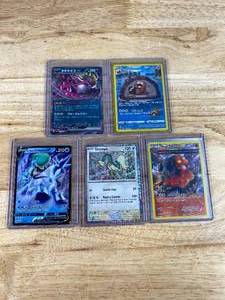 lot 151 image: Pokemon Lot of 5 Cards, Full Art, Double Rare J
