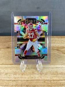 lot 159 image: 2023 Panini Select Travis Kelce Concourse Die Cut Silver Prizm #50 J