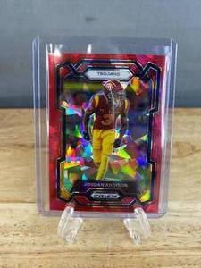 lot 170 image: 2024 Panini Prizm Draft Picks Jordan Addison Pink Cracked Ice Prizm #84 T
