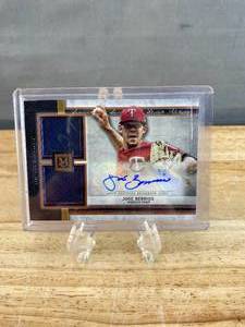 lot 106 image: 2020 Topps Museum Collection Jose Berrios Auto Dual Patch Numbered 3550 #SSDA-JB T