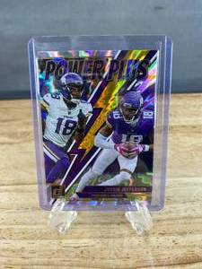lot 110 image: 2023 Panini Donruss Justin Jefferson Power Plus #PP-17 T