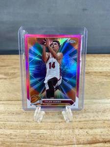 lot 117 image: 2023-24 Topps Chrome Tyler Herro Pink Refractor #14 J
