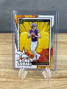 lot 61E image: 2024 Panini Donruss JJ McCarthy Bomb Squad RC #5 T