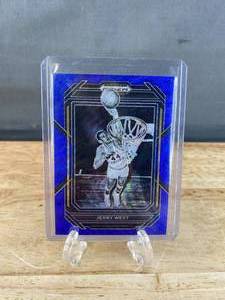 lot 65 image: 2023 Panini Prizm Draft Picks Jerry West Blue Wave Prizm Numbered 129249 #81 J