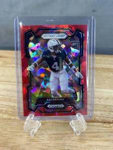lot 78 image: 2024 Panini Prizm Draft Picks Kalen King Red Cracked Ice Prizm RC #139 T
