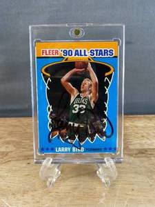 WOW! 1990 Fleer Larry Bird Autographed, 90's All-Stars NBA Basketball *C
