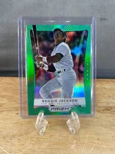 lot 87 image: 2012 Panini Prizm Reggie Jackson Green Prizm #146 J