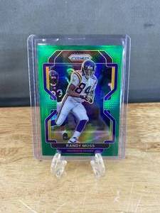 lot 88 image: 2021 Panini Prizm Randy Moss Green Prizm #133 T