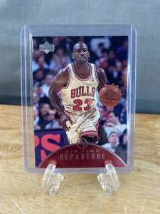 lot 90 image: 1997 Upper Deck Michael Jordan Air Time Departure #AT8 T