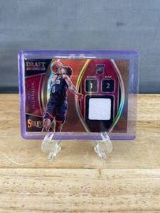 lot 45C image: 2021-22 Panini Select Jalen Green Patch Draft Selections RC Prizm Numbered 1549 #DS-JGR T
