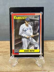 lot 34 image: 2025 Topps Series 1 Babe Ruth 1990 Retro #T90-47 T