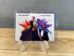 lot 40 image: USA President Donald Trump Custom Fight Fight Fight Colorblast #DT T