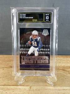 lot 21C image: 2024 Panini Mosaic Randy Moss Touchdown Masters #RMS Graded GMA Gem Mint 10 T