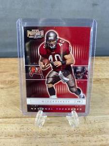 lot 211 image: 2001 Playoff Preferred National Treasures Silver Mike Alstott Numbered 219400 #95 J
