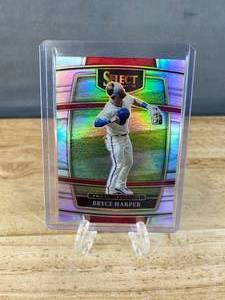 lot 212 image: 2022 Panini Select Bryce Harper Silver Prizm Concourse #74 J
