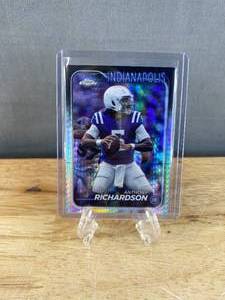 lot 219 image: 2024 Topps Chrome Anthony Richardson X-Fractor #85 J
